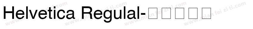 Helvetica Regulal字体转换